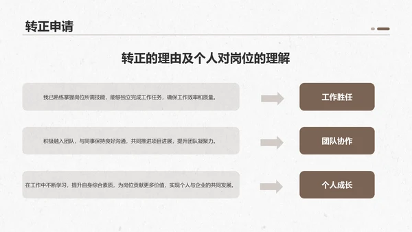 棕色商务风转正述职报告通用模板PPT模板