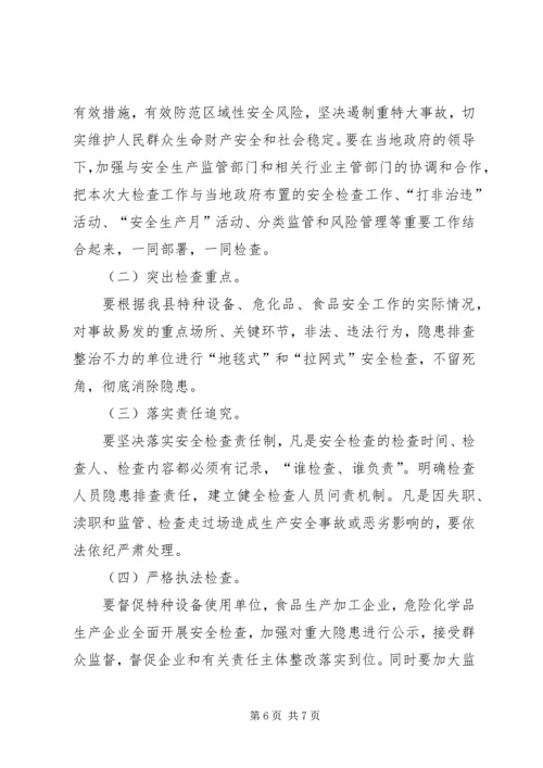 质监局集中开展安全生产检查方案.docx