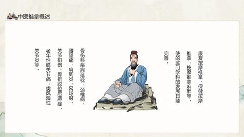 中医推拿传统医学传承中医药文化PPT模板