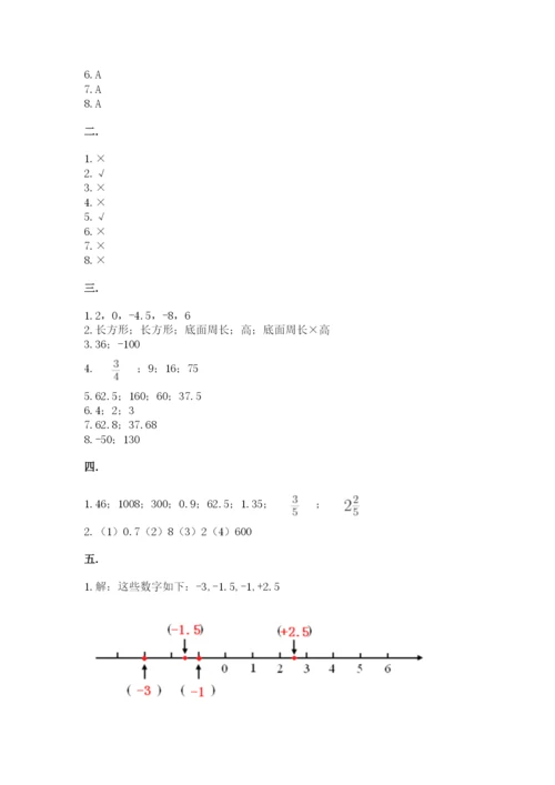 苏教版数学六年级下册试题期末模拟检测卷（易错题）.docx