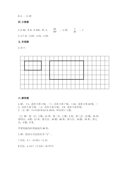 冀教版六年级下册期末真题卷【word】.docx
