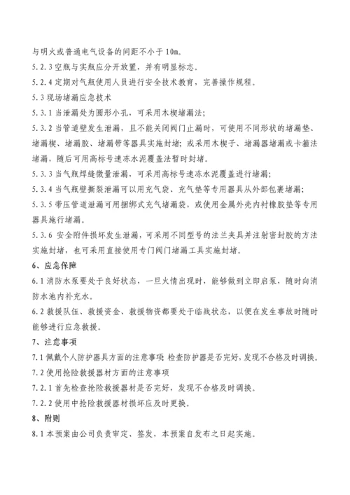 气瓶泄漏及爆炸应急救援预案.docx