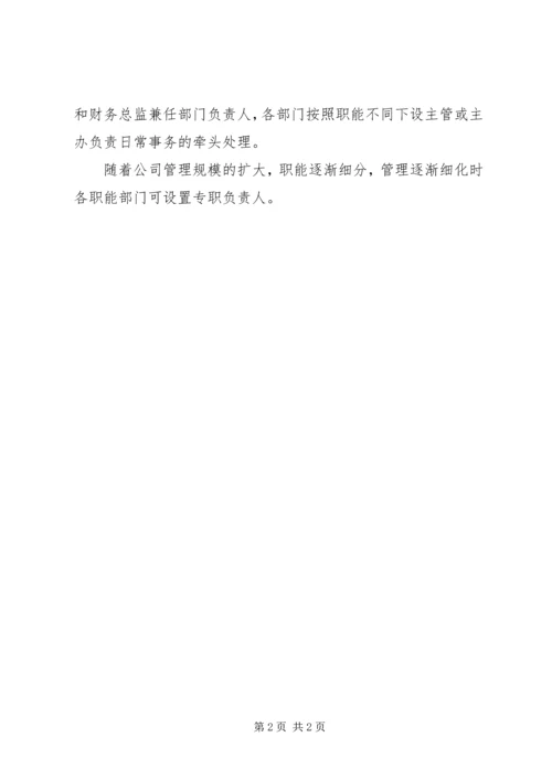 关于XX公司组织架构设立 (2).docx