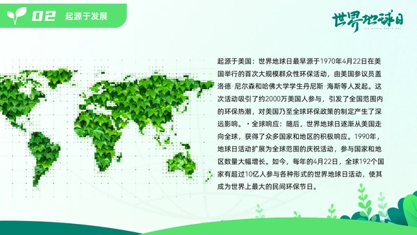 世界地球日通用PPT模板