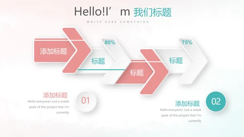 唯美小清新微立体述职工作总结通用PPT动态模板