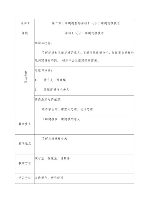 第二章活动1认识三维建模技术