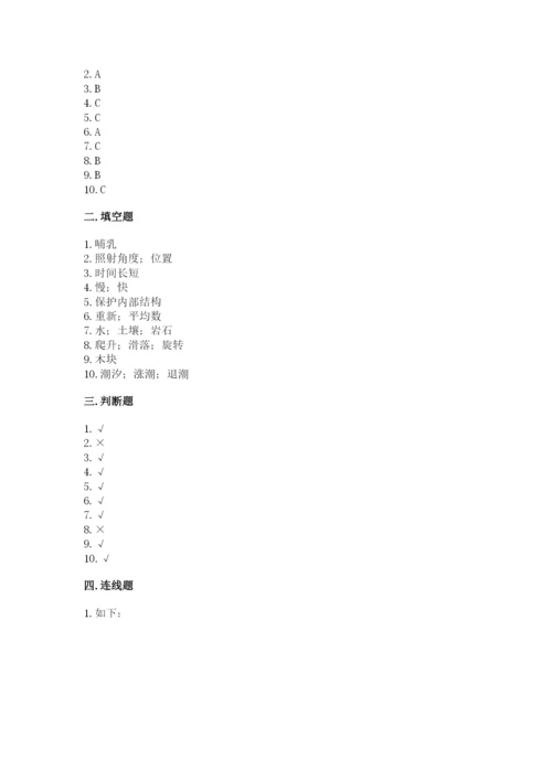教科版小学科学三年级下册 期末测试卷（考点精练）.docx