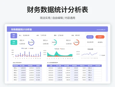 财务数据统计分析表