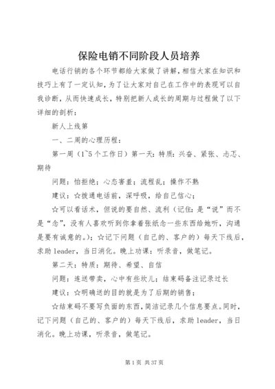 保险电销不同阶段人员培养.docx