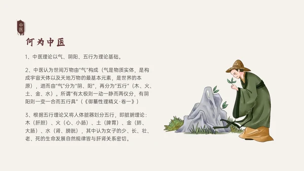 褐色古风中医与妇产科培训PPT模板