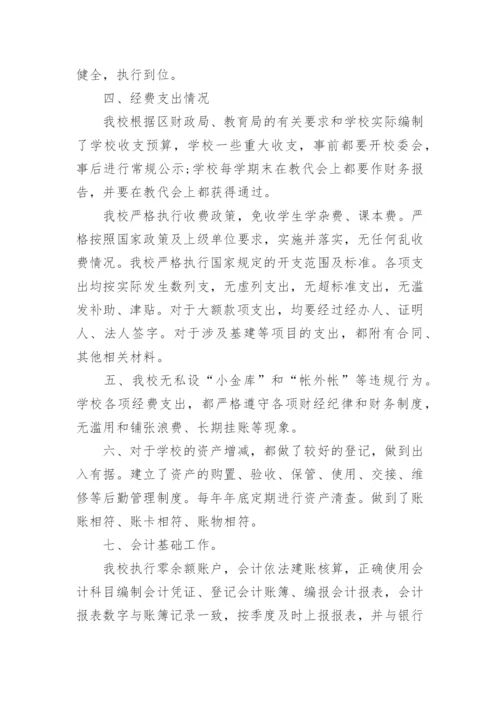 学校财务自查报告.docx