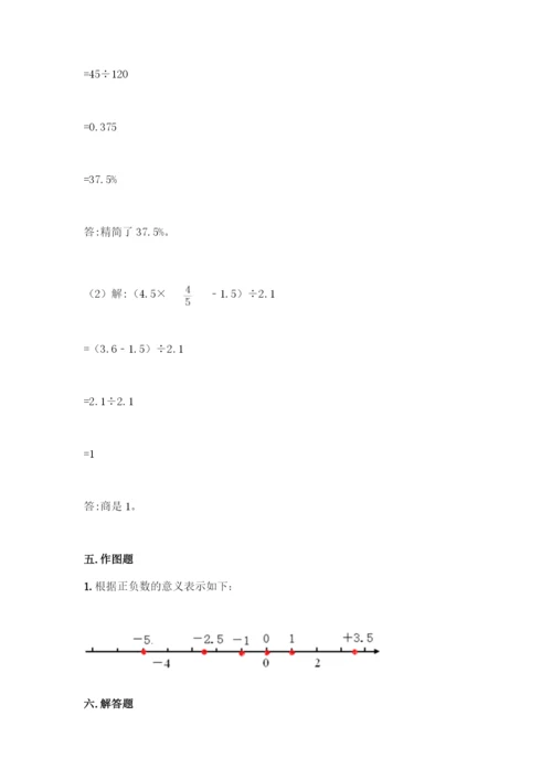 人教版六年级下册数学期中测试卷【名校卷】.docx