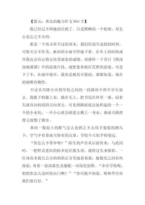 善良的魅力作文800字.docx