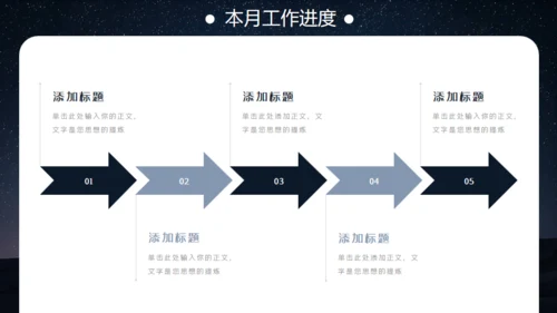 沙漠夜晚的星空通用PPT模板