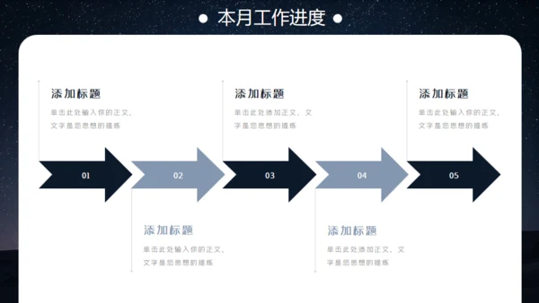 沙漠夜晚的星空通用PPT模板