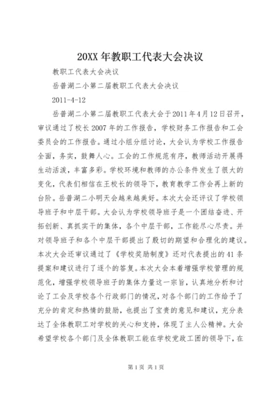 20XX年教职工代表大会决议 (3).docx