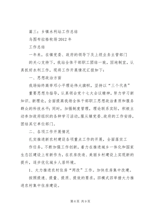 乡镇水利站半年工作总结.docx