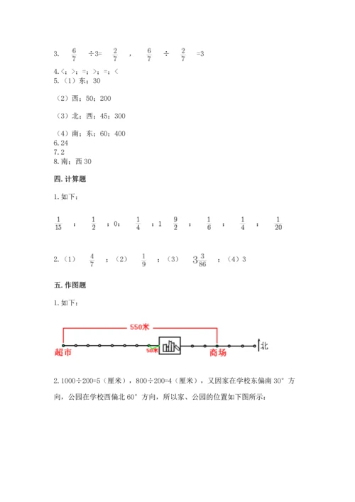 人教版六年级上册数学期中测试卷（满分必刷）.docx