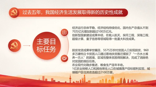 红色大气党建党支部年终工作总结PPT