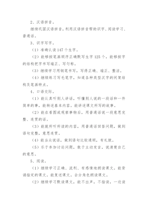 六年级语文教学计划小学语文六年级下册语文教学计划.docx