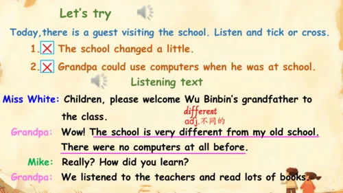 Unit 4 Then and now A Let's try& Let's talk PPT课件