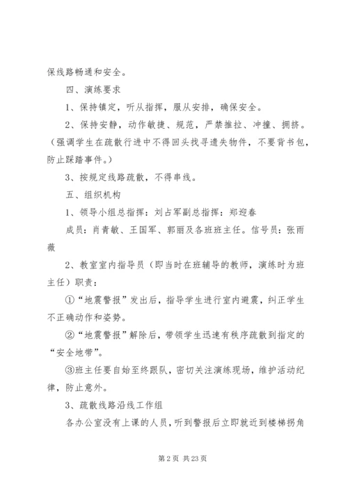 龙凤镇一中防震减灾安全演练活动实施方案.docx