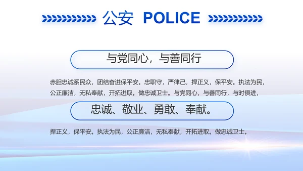 蓝色大气公安警察工作总结汇报动态PPT
