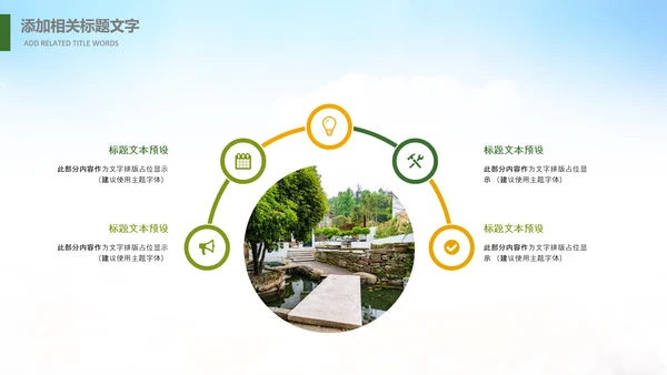 美丽乡村旅游新农村乡村振兴PPT模板