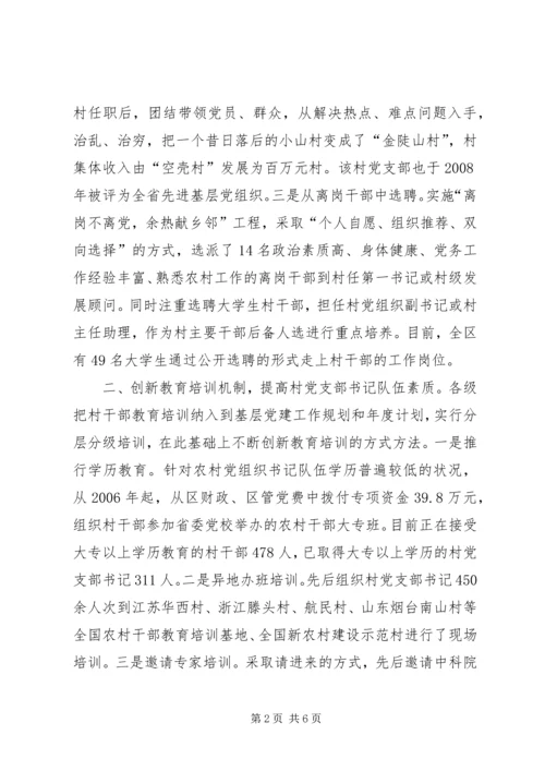 郑州XX县区关于进一步加强村党支部书记队伍建设的_1 (2).docx