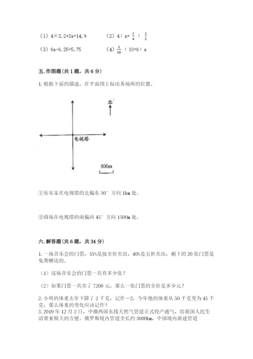 人教版六年级下册数学期末测试卷含答案【典型题】.docx