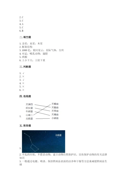 教科版科学六年级下册期末测试卷（完整版）.docx