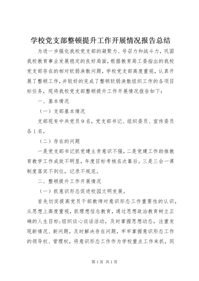 学校党支部整顿提升工作开展情况报告总结.docx