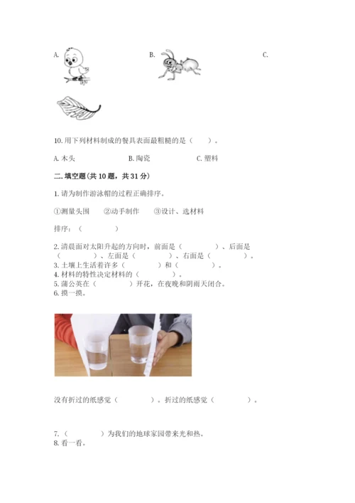 教科版二年级上册科学期末考试试卷及答案参考.docx