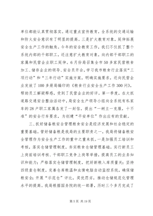 市粮食局安全工作总结及安排 (2).docx