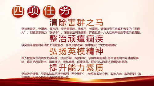 红色党建开展政法队伍教育整顿PPT