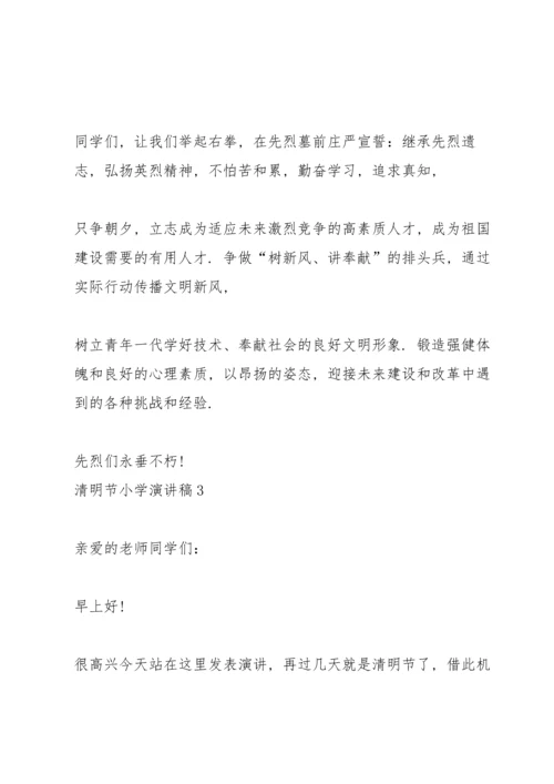 清明节小学代表演讲稿5篇.docx