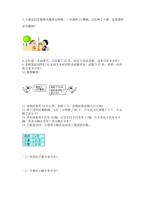 一年级下册数学解决问题50道精品（实用）.docx