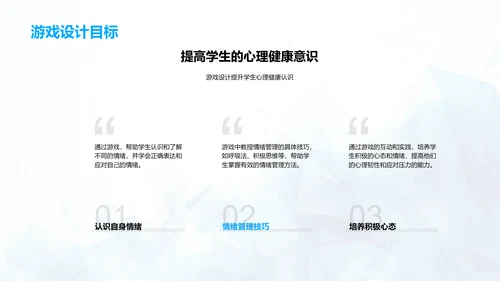 情绪管理与游戏学习PPT模板