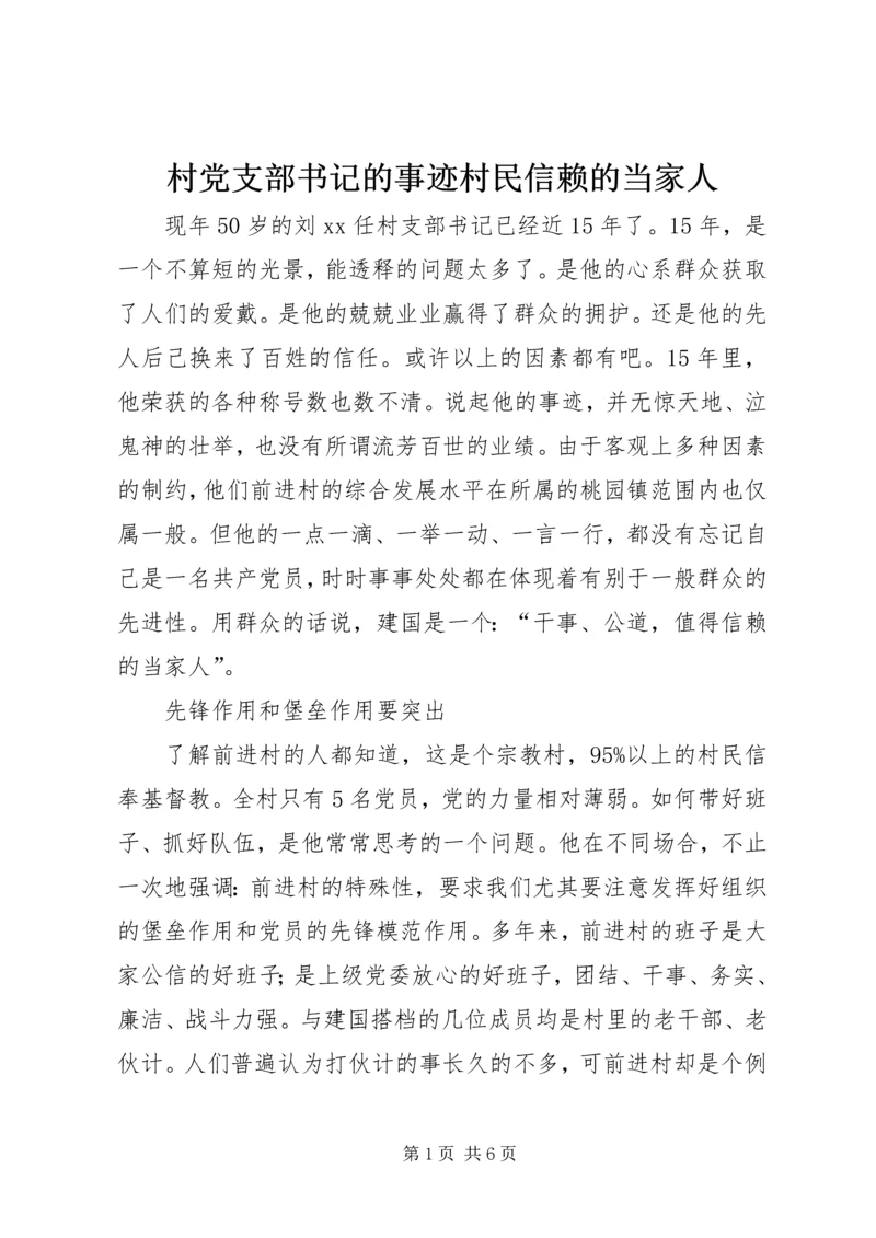 村党支部书记的事迹村民信赖的当家人.docx