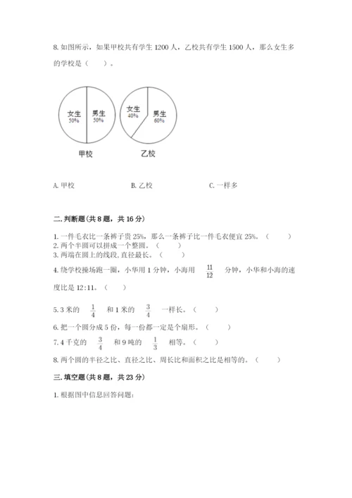 小学数学六年级上册期末测试卷带答案（典型题）.docx