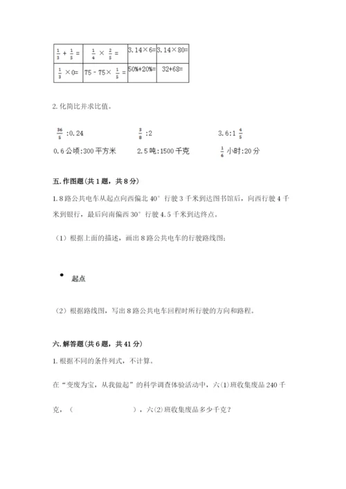 小学数学六年级上册期末测试卷附完整答案（网校专用）.docx