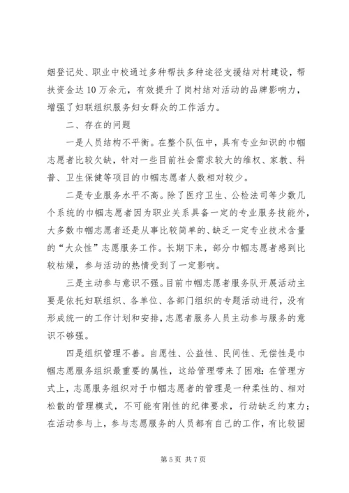 县深入开展巾帼志愿者服务活动工作调研报告.docx