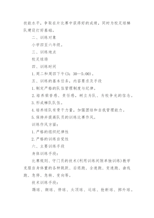 小学足球教学计划.docx