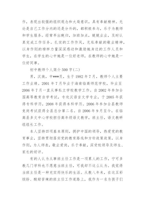 初中教师个人简介500字.docx