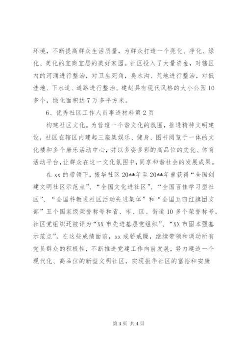 优秀社区工作人员事迹材料.docx