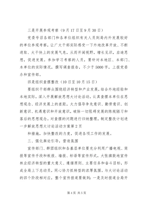 进一步解放思想大讨论活动方案.docx