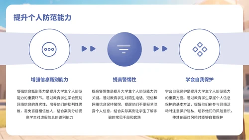 蓝色卡通风反诈知识宣传PPT