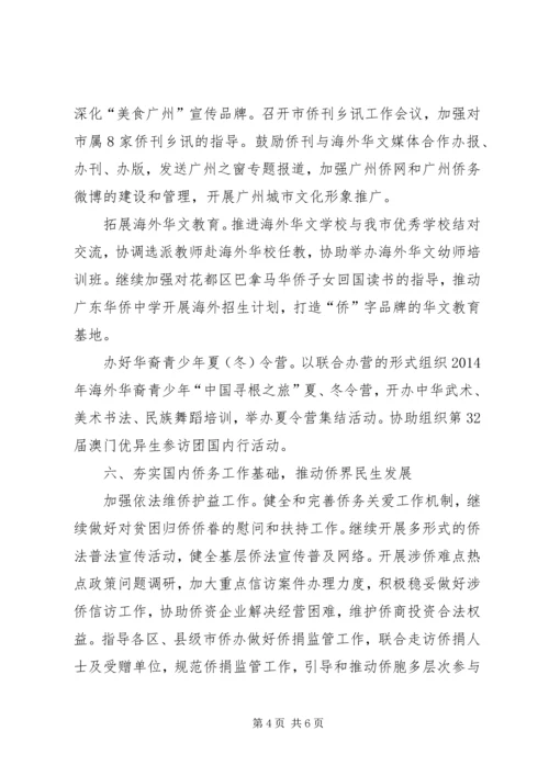 侨务办年度民事工作要点.docx