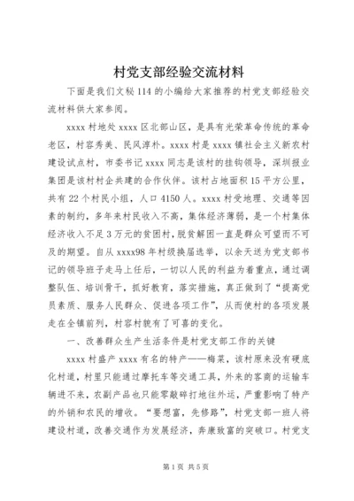 村党支部经验交流材料.docx