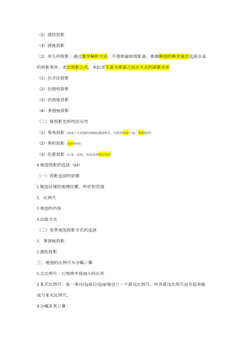 2023年地图学知识点整理.docx